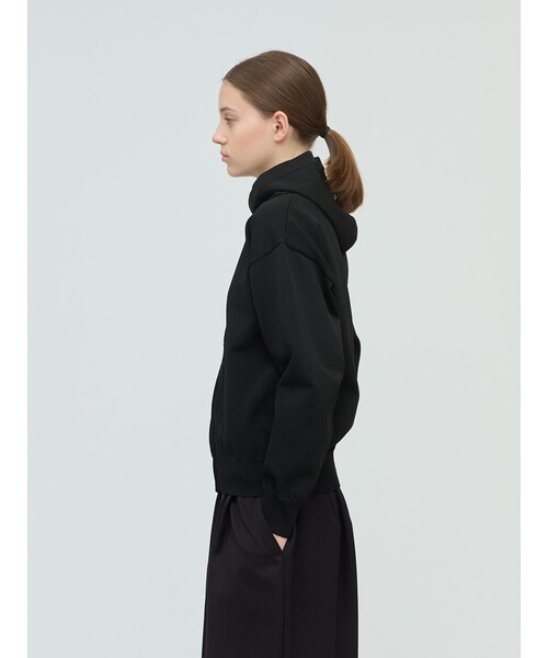 mizuiroind（ミズイロインド）の「mizuiro ind ジップフードニットプルオーバー（Tシャツ/カットソー・レディース・ブラック/ライトグレー/ネイビー・FREE）」の9枚目の写真