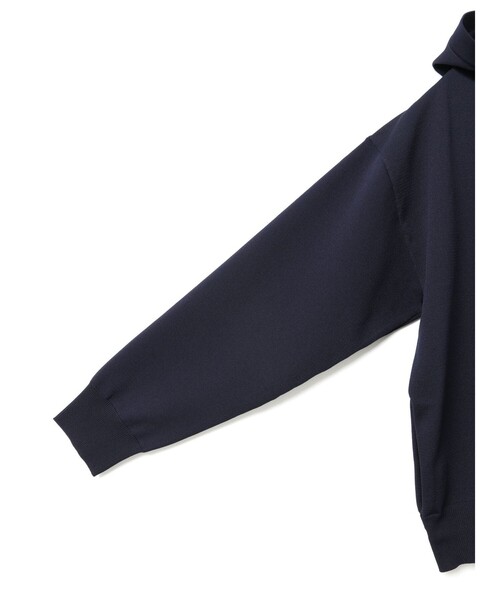 mizuiroind（ミズイロインド）の「mizuiro ind ジップフードニットプルオーバー（Tシャツ/カットソー・レディース・ブラック/ライトグレー/ネイビー・FREE）」の17枚目の写真