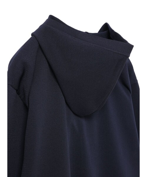 mizuiroind（ミズイロインド）の「mizuiro ind ジップフードニットプルオーバー（Tシャツ/カットソー・レディース・ブラック/ライトグレー/ネイビー・FREE）」の21枚目の写真