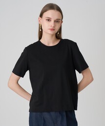 美品　ANAYI カットソー　ホワイト　刺繍　アナイ セール】 ストレッチポンチフレア袖プルオーバー （カットソー