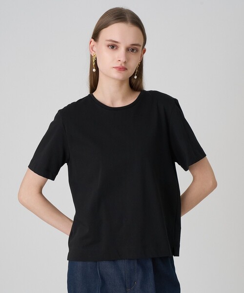 ANAYI(アナイ)の「コットン天竺刺繍プルオーバー(Tシャツ/カットソー・レディース・ブラック/ブルー/ホワイト/ブラウン・38/36)」の2枚目の写真