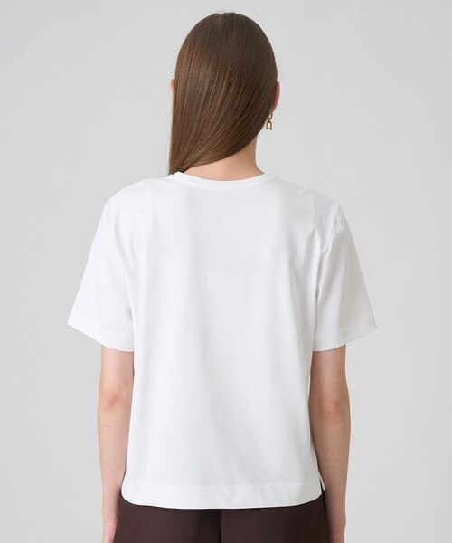 ANAYI(アナイ)の「コットン天竺刺繍プルオーバー(Tシャツ/カットソー・レディース・ブラック/ブルー/ホワイト/ブラウン・38/36)」の7枚目の写真