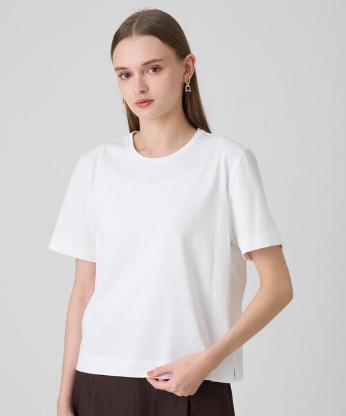 ANAYI(アナイ)の「コットン天竺刺繍プルオーバー(Tシャツ/カットソー・レディース・ブラック/ブルー/ホワイト/ブラウン・38/36)」の8枚目の写真