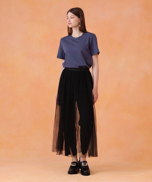 ANAYI(アナイ)の「コットン天竺刺繍プルオーバー(Tシャツ/カットソー・レディース・ブラック/ブルー/ホワイト/ブラウン・38/36)」の13枚目の写真