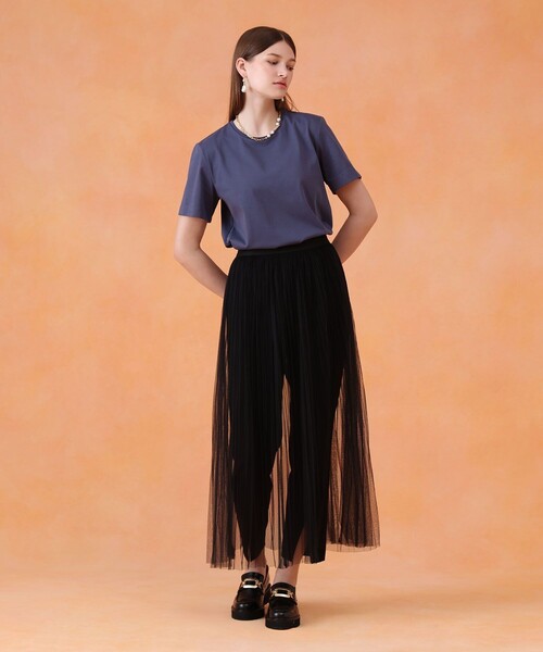 ANAYI(アナイ)の「コットン天竺刺繍プルオーバー(Tシャツ/カットソー・レディース・ブラック/ブルー/ホワイト/ブラウン・38/36)」の14枚目の写真