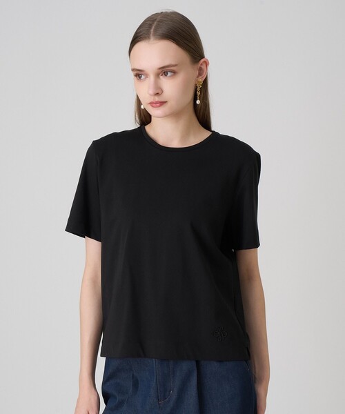 ANAYI(アナイ)の「コットン天竺刺繍プルオーバー(Tシャツ/カットソー・レディース・ブラック/ブルー/ホワイト/ブラウン・38/36)」の20枚目の写真