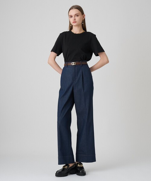 ANAYI(アナイ)の「コットン天竺刺繍プルオーバー(Tシャツ/カットソー・レディース・ブラック/ブルー/ホワイト/ブラウン・38/36)」の21枚目の写真