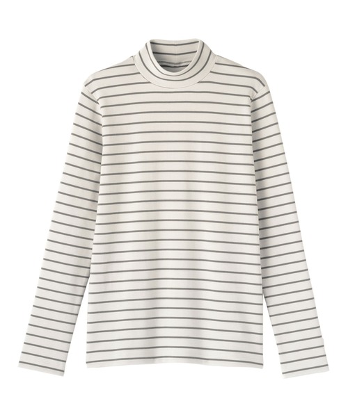 無印良品（ムジルシリョウヒン）の「婦人　起毛フライス編みハイネック長袖Ｔシャツ（Tシャツ/カットソー・レディース・ライトイエロー/ライトグレー/ホワイト/ブラック系/ホワイト系/ブラック・S/XL/L/M）」の11枚目の写真