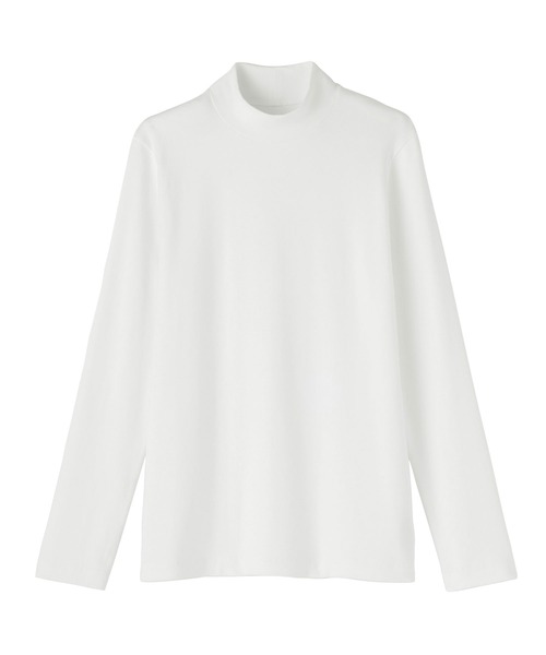 無印良品（ムジルシリョウヒン）の「婦人　起毛フライス編みハイネック長袖Ｔシャツ（Tシャツ/カットソー・レディース・ライトイエロー/ライトグレー/ホワイト/ブラック系/ホワイト系/ブラック・S/XL/L/M）」の8枚目の写真