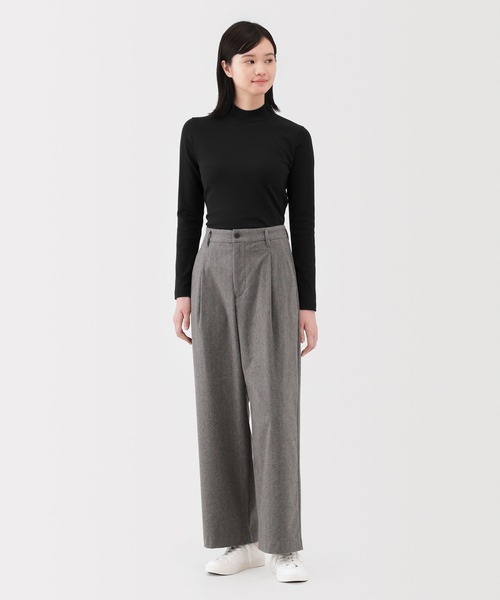 無印良品（ムジルシリョウヒン）の「婦人　起毛フライス編みハイネック長袖Ｔシャツ（Tシャツ/カットソー・レディース・ライトイエロー/ライトグレー/ホワイト/ブラック系/ホワイト系/ブラック・S/XL/L/M）」の13枚目の写真