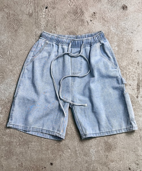 CALIFORNIA OUTFITTERS(カリフォルニア アウトフィッターズ)の「7E4 ウォッシュド デニムバギーショーツ(デニムパンツ・メンズ・ライトブルー/ブルー・S/M/L/XL)」の4枚目の写真