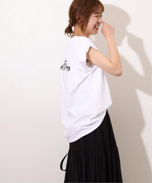 JOURNAL STANDARD relume（ジャーナルスタンダード　レリューム）の「《追加3》刺繍ロゴフレンチTEE（Tシャツ/カットソー・レディース・ホワイト系その他/ブラック系その他/ホワイト×ホワイト・FREE）」の21枚目の写真