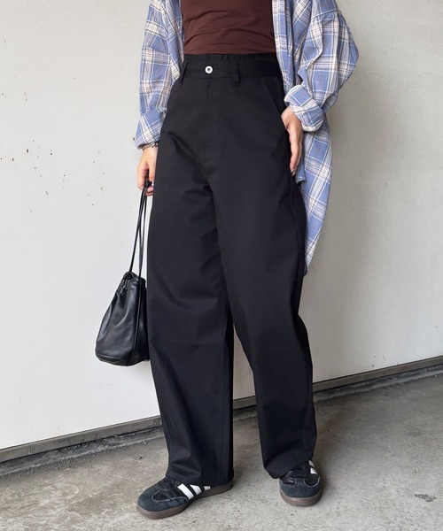 ISOOK(アイスー)の「ワイドエッグチノパンツ / バレルパンツ コクーンパンツ ハイウエスト ベージュ ブラウン カーキ ブラック ZOZOTOWN限定(チノパンツ・レディース・ブラウン/ブラック/カーキ/ライトベージュ・マルチサイズ)」の21枚目の写真