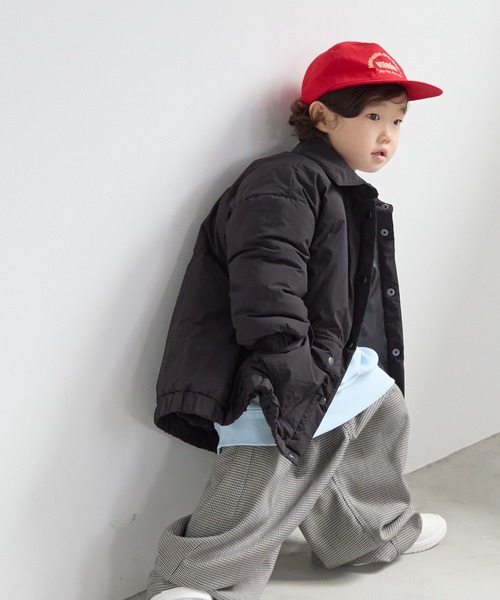 LOWRYS FARM（ローリーズファーム）の「エアサーマルコーチジャケット　 494865（ブルゾン・キッズ・ブラウン/アイボリー/ブラック・110cm/120cm/130cm/140cm/150cm）」の2枚目の写真