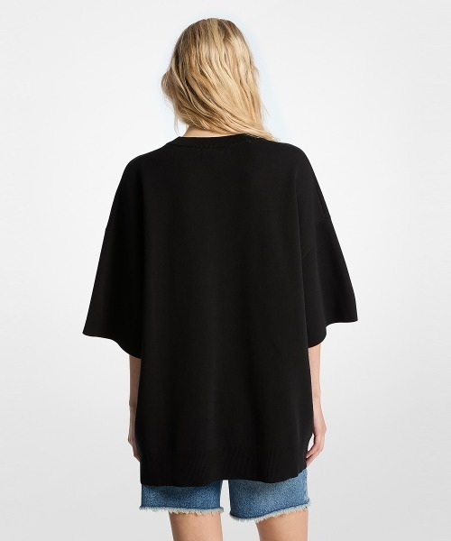 MICHAEL KORS（マイケルコース）の「ユニセックス ショートスリーブ コットン セーター（ニット/セーター・メンズ・ブラック・L/XL/S/M）」の3枚目の写真