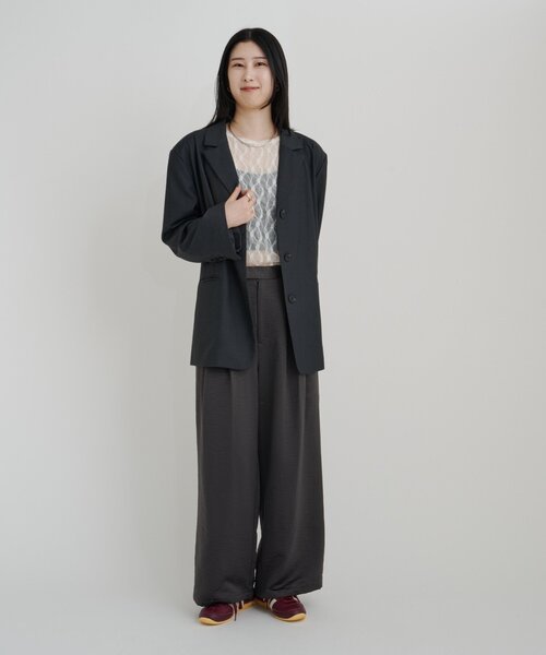 Omekashi(オメカシ)の「サテンパンツ(その他パンツ・レディース・チャコールグレー/ブラウン/ベージュ・TM/36/38)」の14枚目の写真