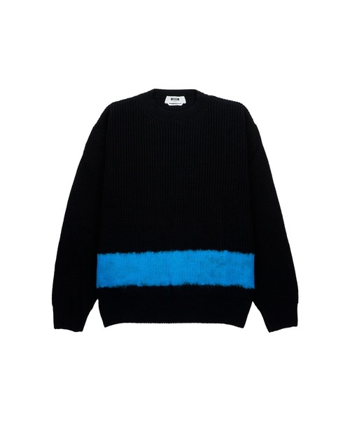 COLOR BLOCK NEEDLED — блендовый вязаный риб-нит поло
