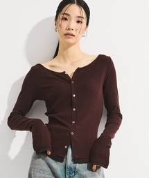 STUDIOUS | 【STUDIOUS/ステュディオス】Cashmere Silk Long Tee/カシミヤシルクロングトップス(Tシャツ/カットソー)