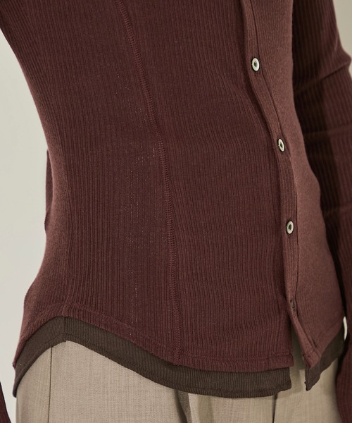 STUDIOUS（ステュディオス）の「【STUDIOUS/ステュディオス】Cashmere Silk Long Tee/カシミヤシルクロングトップス（Tシャツ/カットソー・レディース・ホワイト/ブラック/ワイン・FREE）」の21枚目の写真