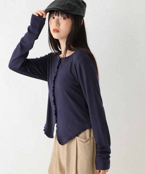 Heather(ヘザー)の「フロントデザインカットソー 592830(Tシャツ/カットソー・レディース・グレー/アイボリー/ネイビー・FREE)」の19枚目の写真