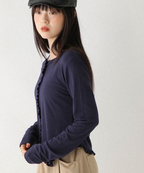 Heather(ヘザー)の「フロントデザインカットソー 592830(Tシャツ/カットソー・レディース・グレー/アイボリー/ネイビー・FREE)」の21枚目の写真