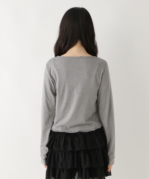 Heather(ヘザー)の「フロントデザインカットソー 592830(Tシャツ/カットソー・レディース・グレー/アイボリー/ネイビー・FREE)」の14枚目の写真