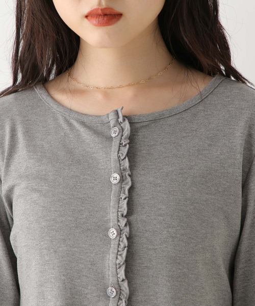 Heather(ヘザー)の「フロントデザインカットソー 592830(Tシャツ/カットソー・レディース・グレー/アイボリー/ネイビー・FREE)」の15枚目の写真