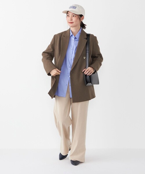 SHIPS Colors(シップス カラーズ)の「SHIPS Colors:〈手洗い可能〉カット コーデュロイ ゴム パンツ◇(その他パンツ・レディース・ベージュ/ダークグレー/オフホワイト・SMALL/MEDIUM)」の6枚目の写真
