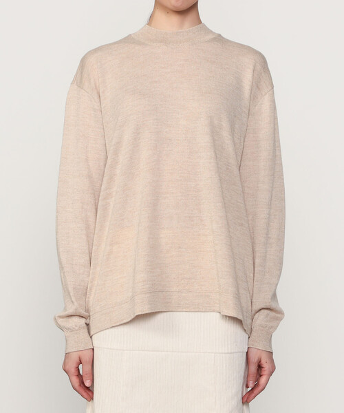 MEYAME（メヤメ）の「MEYAME | ウォッシャブル クルーネックニット WOMEN（ニット/セーター・レディース・ライトグレー/オレンジ/グリーン/ベージュ・F）」の12枚目の写真