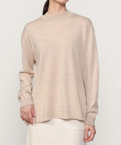 MEYAME（メヤメ）の「MEYAME | ウォッシャブル クルーネックニット WOMEN（ニット/セーター・レディース・ライトグレー/オレンジ/グリーン/ベージュ・F）」の15枚目の写真