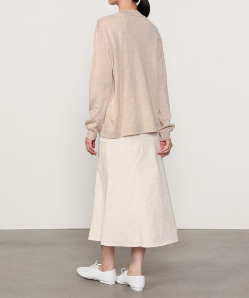 MEYAME（メヤメ）の「MEYAME | ウォッシャブル クルーネックニット WOMEN（ニット/セーター・レディース・ライトグレー/オレンジ/グリーン/ベージュ・F）」の9枚目の写真