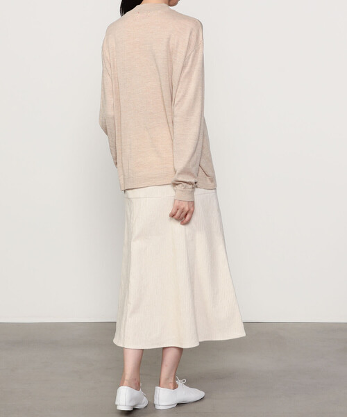 MEYAME（メヤメ）の「MEYAME | ウォッシャブル クルーネックニット WOMEN（ニット/セーター・レディース・ライトグレー/オレンジ/グリーン/ベージュ・F）」の10枚目の写真