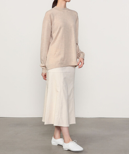 MEYAME（メヤメ）の「MEYAME | ウォッシャブル クルーネックニット WOMEN（ニット/セーター・レディース・ライトグレー/オレンジ/グリーン/ベージュ・F）」の11枚目の写真