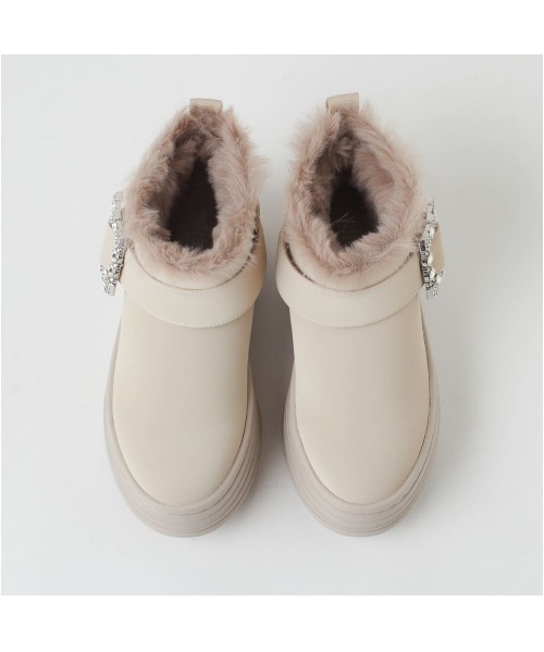 セール】【軽量】厚底エコファーブーツ（ブーツ）｜+diana（プラス