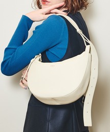 Mois/レザーハーフMOONショルダー
