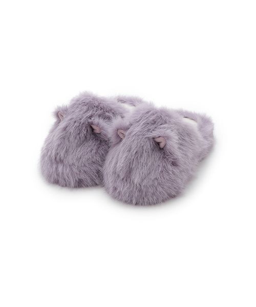 gelato pique（ジェラートピケ）の「CATファールームシューズ（ルームシューズ/スリッパ・レディース・パープル/ダークグレー/ライトグレー・F）」の3枚目の写真