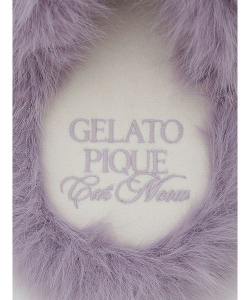 gelato pique（ジェラートピケ）の「CATファールームシューズ（ルームシューズ/スリッパ・レディース・パープル/ダークグレー/ライトグレー・F）」の7枚目の写真