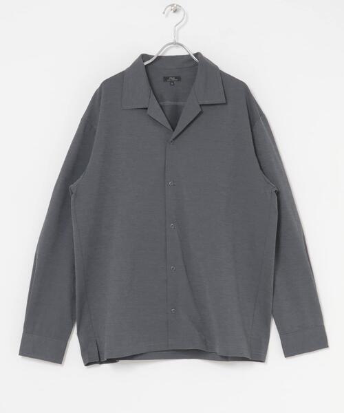 ITEMS URBANRESEARCH（アイテムズ アーバンリサーチ）の「ペーパータッチオープンカラーシャツ（シャツ/ブラウス・メンズ・グレー/カーキ/ブラック・MEDIUM/LARGE）」の8枚目の写真