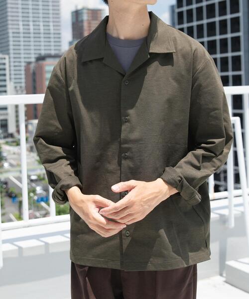 ITEMS URBANRESEARCH（アイテムズ アーバンリサーチ）の「ペーパータッチオープンカラーシャツ（シャツ/ブラウス・メンズ・グレー/カーキ/ブラック・MEDIUM/LARGE）」の11枚目の写真