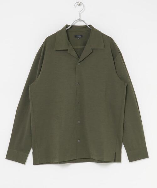 ITEMS URBANRESEARCH（アイテムズ アーバンリサーチ）の「ペーパータッチオープンカラーシャツ（シャツ/ブラウス・メンズ・グレー/カーキ/ブラック・MEDIUM/LARGE）」の14枚目の写真