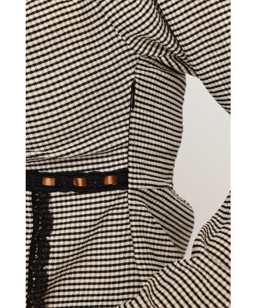 SLY（スライ）の「PLAID RIBBON CUT TOPS プレイド リボン カット トップス 秋服 冬服（Tシャツ/カットソー・レディース・ブラック系その他2/レッド系その他/ベージュ系その他・FREE）」の15枚目の写真