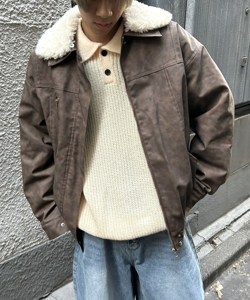セール】フェイクムートンジャケット（ブルゾン）｜B.R.U（ブル）の