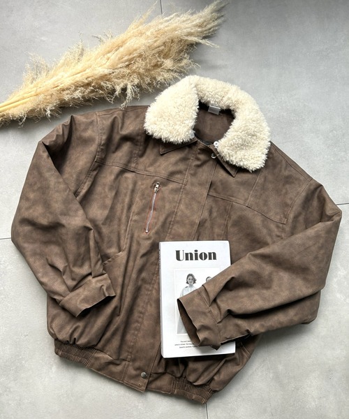 B.R.U（ブル）の「2WAYヴィンテージライク合皮ブルゾン（ブルゾン・メンズ・ブラウン・FREE）」の17枚目の写真