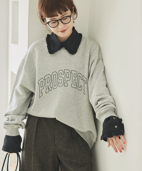 Spick & Span（スピックアンドスパン）の「《追加2》フリルカラーブラウス（シャツ/ブラウス・レディース・ブラック/ホワイト・FREE）」の5枚目の写真