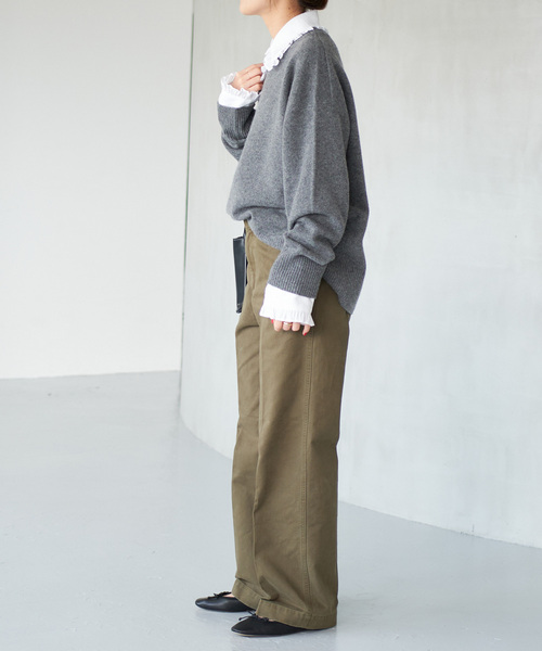 Spick & Span（スピックアンドスパン）の「《追加2》フリルカラーブラウス（シャツ/ブラウス・レディース・ブラック/ホワイト・FREE）」の8枚目の写真