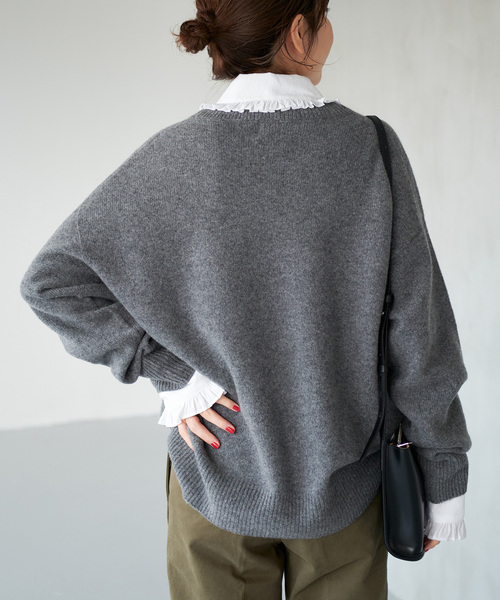 Spick and Span フリルカラーブラウス　ブラック　スピック スピック＆スパン（Spick and Span）/《追加》フリルカラーブラウスの