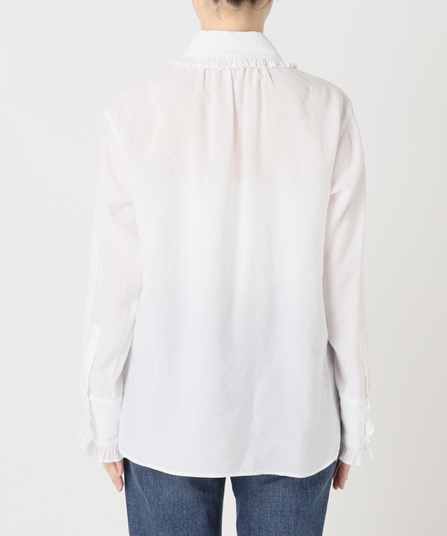 Spick & Span（スピックアンドスパン）の「《追加2》フリルカラーブラウス（シャツ/ブラウス・レディース・ブラック/ホワイト・FREE）」の14枚目の写真