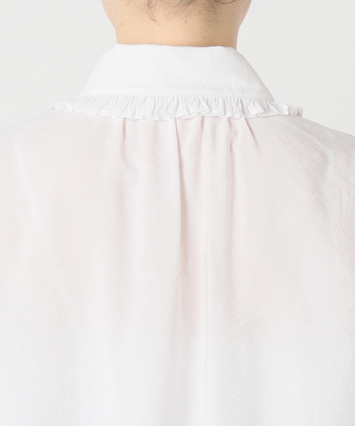 Spick and Span フリルカラーブラウス　ブラック　スピック 追加2》フリルカラーブラウス（シャツ／ブラウス）｜Spick and Span