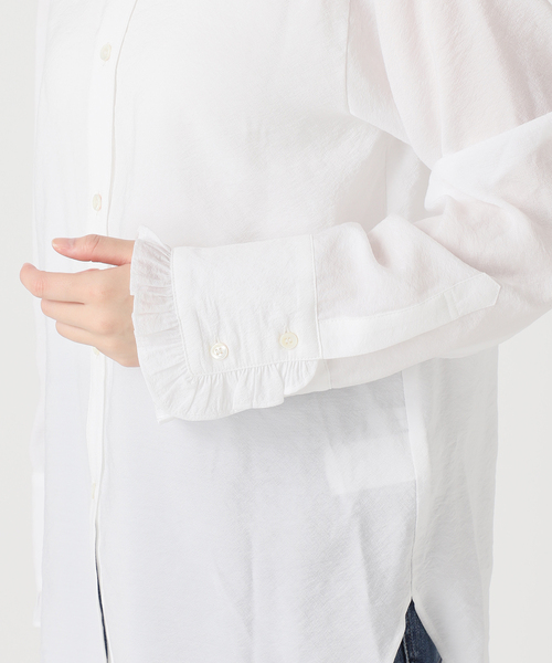 Spick & Span（スピックアンドスパン）の「《追加2》フリルカラーブラウス（シャツ/ブラウス・レディース・ブラック/ホワイト・FREE）」の18枚目の写真