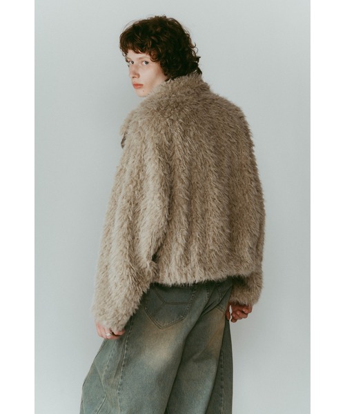 Knuth Marf(クヌースマーフ)の「shaggy stand collar coat(その他アウター・レディース・アイボリー/グレー・FREE)」の17枚目の写真